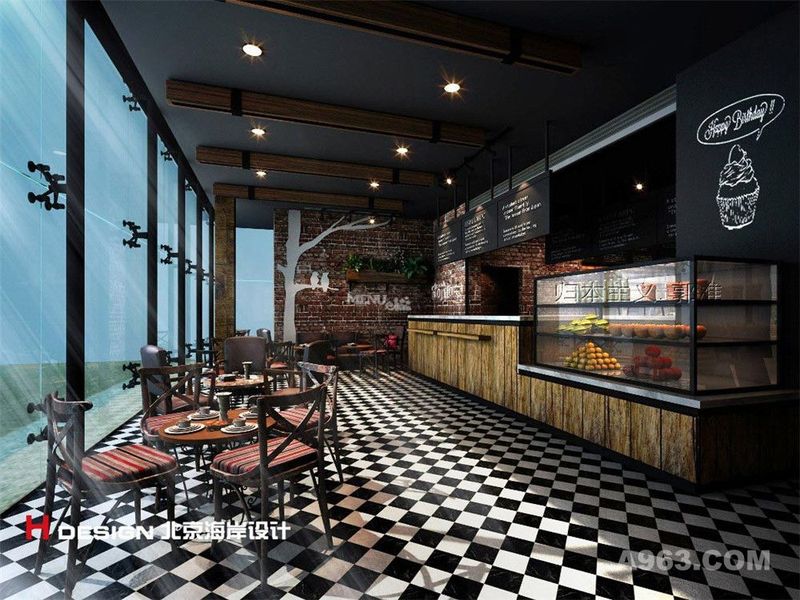 拉那巴米鄞州万达店咖啡馆设计室内设计案例—北京海岸出品—效果展示9