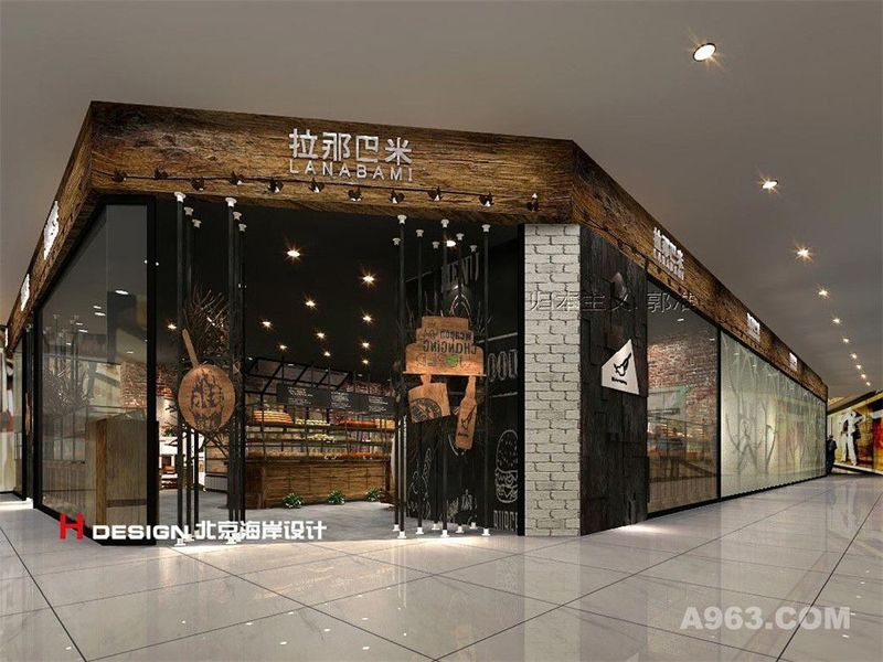 宁波拉纳巴米江北店咖啡馆设计案例—北京海岸设计—效果图5