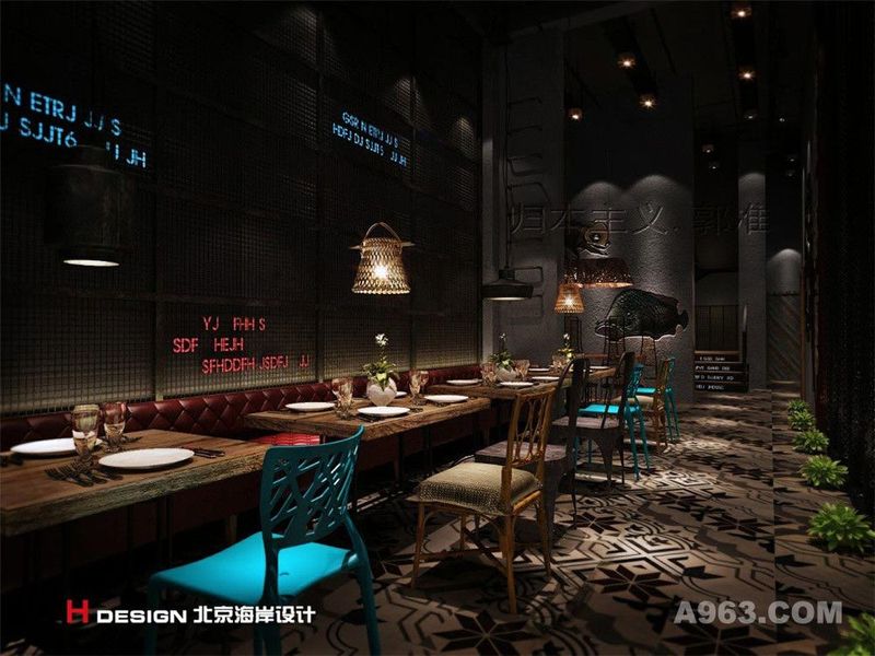 吉林长春搜鱼餐厅咖啡餐饮设计案例—北京海岸设计出品——餐厅展示8