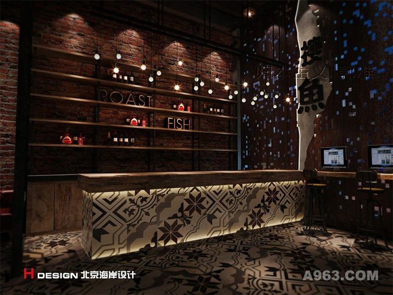 吉林长春搜鱼餐厅咖啡餐饮设计案例—北京海岸设计出品——餐厅展示11