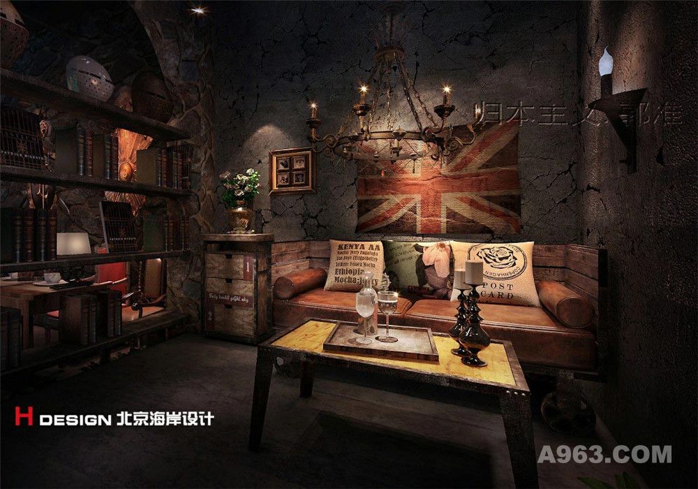  黑龙江哈尔滨漫猫咖啡厅设计案例 室内效果图3