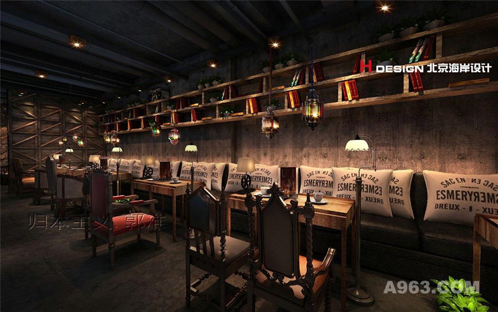 黑龙江哈尔滨漫猫咖啡厅设计案例 室内效果图5