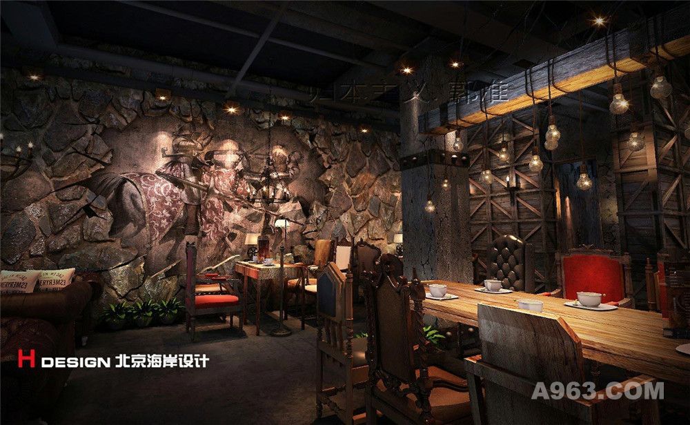  黑龙江哈尔滨漫猫咖啡厅设计案例 室内效果图7