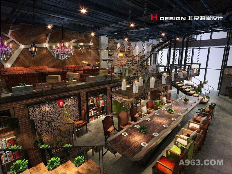 黑龙江哈尔滨爱喜咖啡馆设计案例——室内效果图展示5