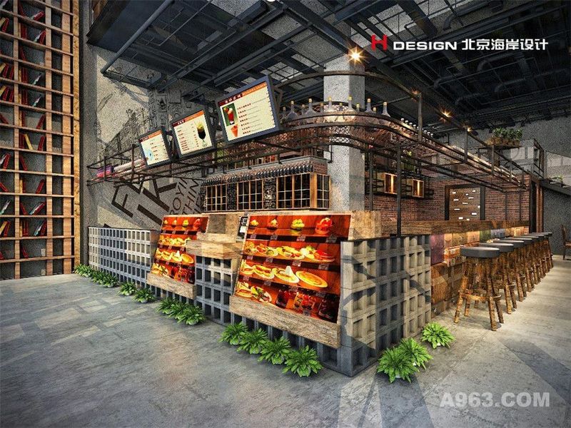 黑龙江哈尔滨爱喜咖啡馆设计案例——室内效果图展示6