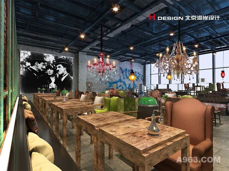 黑龙江哈尔滨爱喜咖啡馆设计案例——室内效果图展示9