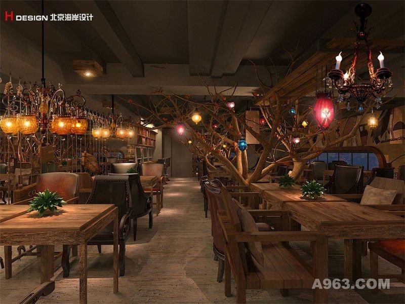 河南郑州逸美时光咖啡馆设计案例—北京海岸设计—成功案例展示9