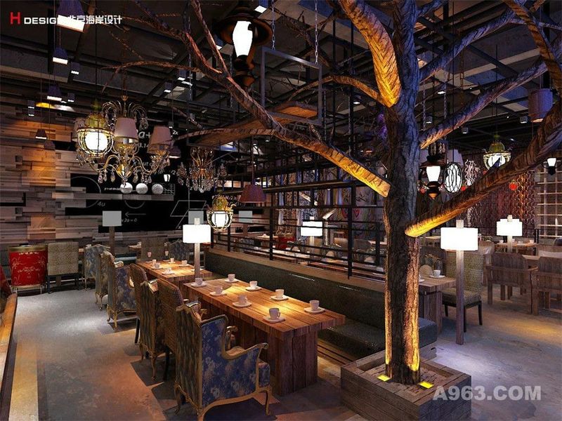 河南托斯卡纳咖啡厅设计案例—北京海岸设计—咖啡设计厅实体展示4