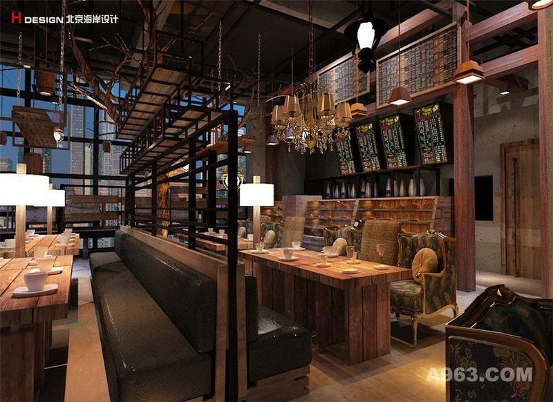 河南托斯卡纳咖啡厅设计案例—北京海岸设计—咖啡设计厅实体展示5