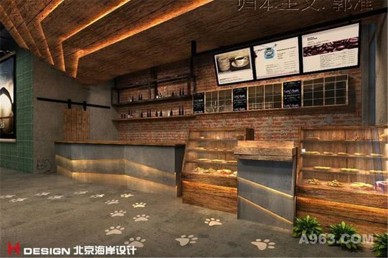 上海漫猫咖啡厅设计案例—北京海岸设计—室内效果展示1