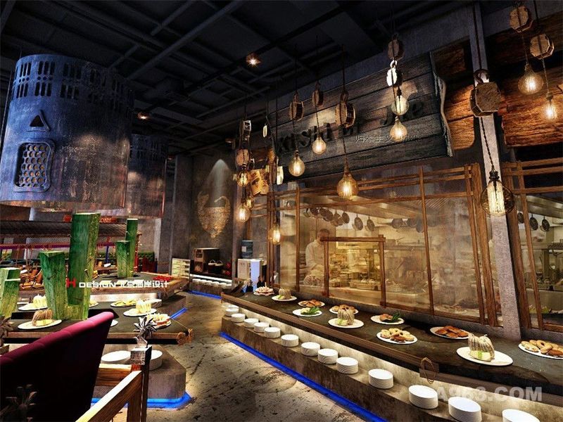 北京大兴 西十二街餐饮设计案例—北京海岸设计—室内效果展示6