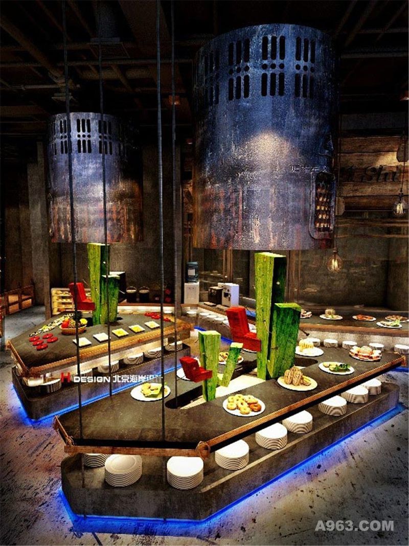 北京大兴 西十二街餐饮设计案例—北京海岸设计—室内效果展示7