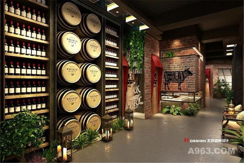 黑龙江红风车王仔扒房咖啡厅设计案例—北京海岸设计—室内设计案例1