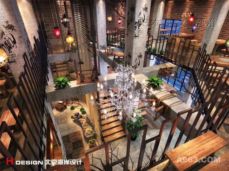 河南商丘小板凳餐厅设计案例—北京海岸设计—效果展示3
