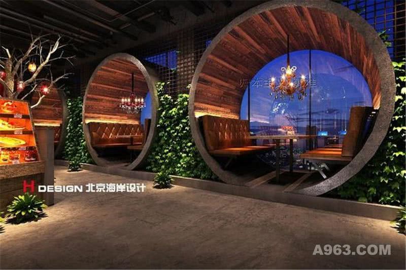 河南信阳淮滨漫咖啡餐饮设计案例—北京海岸设计—餐饮设计成品展示2