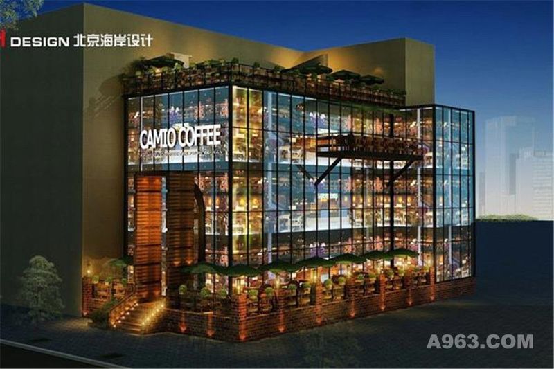 河南鹤壁卡米欧咖啡餐饮设计案例—北京海岸设计—咖啡餐饮设计案例成品效果展示6