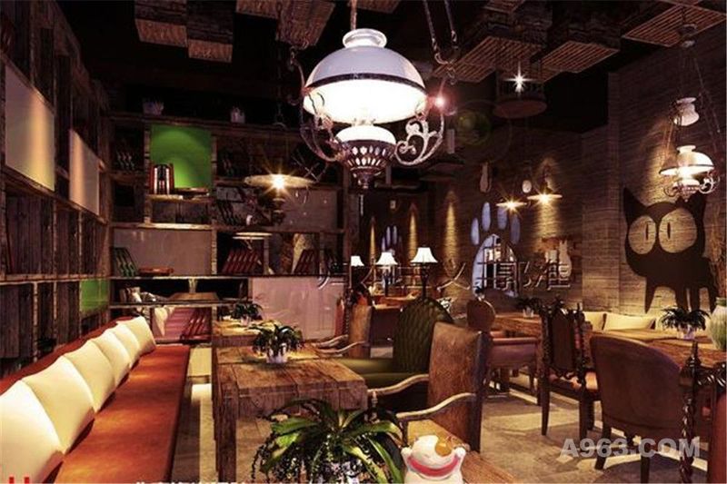 河南郑州漫猫咖啡餐饮设计案例—北京海岸设计—咖啡餐饮设计实际效果展示10