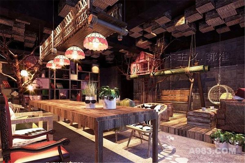 河南郑州漫猫咖啡餐饮设计案例—北京海岸设计—咖啡餐饮设计实际效果展示11