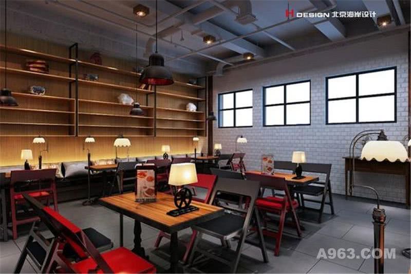 三亚新海府三亚粥店餐饮设计案例—北京海岸设计—室内效果展示1