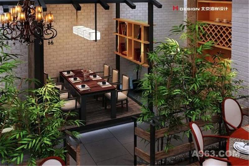三亚新海府三亚粥店餐饮设计案例—北京海岸设计—室内效果展示2