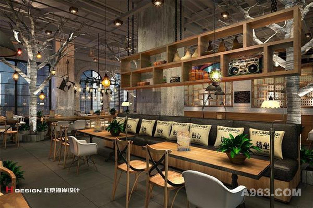 三亚新海府三亚粥店餐饮设计案例—北京海岸设计—室内效果展示8