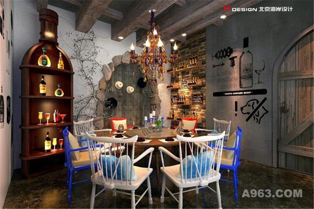 三亚新海府三亚粥店餐饮设计案例—北京海岸设计—室内效果展示9