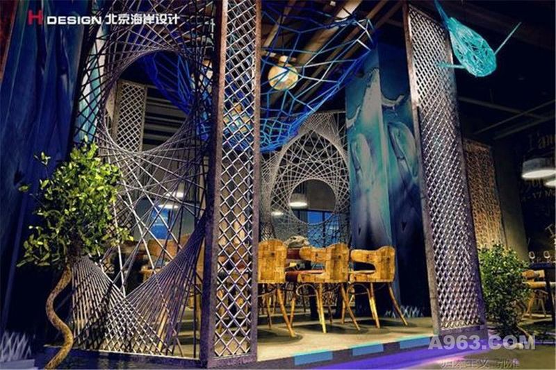 海南海口匠子烤鱼餐饮店设计案例—北京海岸设计—室内效果展示6