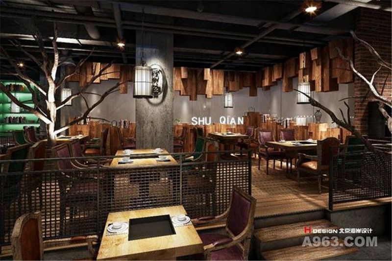 广西蜀签餐厅咖啡餐饮设计案例—北京海岸设计—咖啡餐饮设计成品展示4