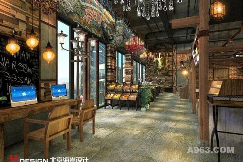 广州逸美时光咖啡餐饮设计案例—北京海岸设计—餐饮设计成品展示图2
