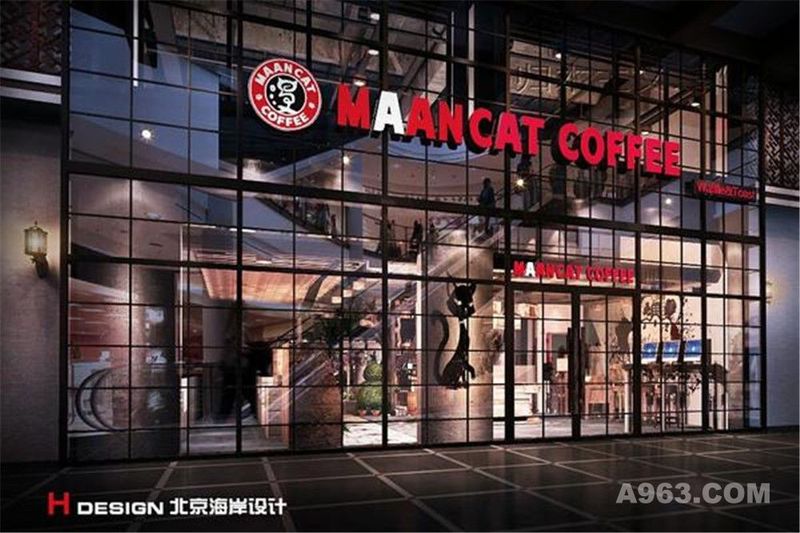 广东佛山漫猫咖啡餐饮设计案例—北京海岸设计—餐饮设计案例效果展示12