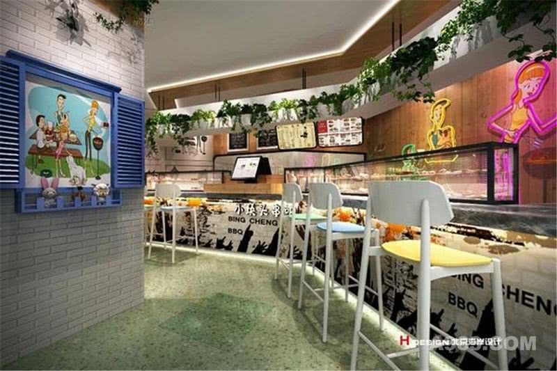 北京小块头串吧餐饮设计案例—北京海岸设计—餐饮设计案例展示1