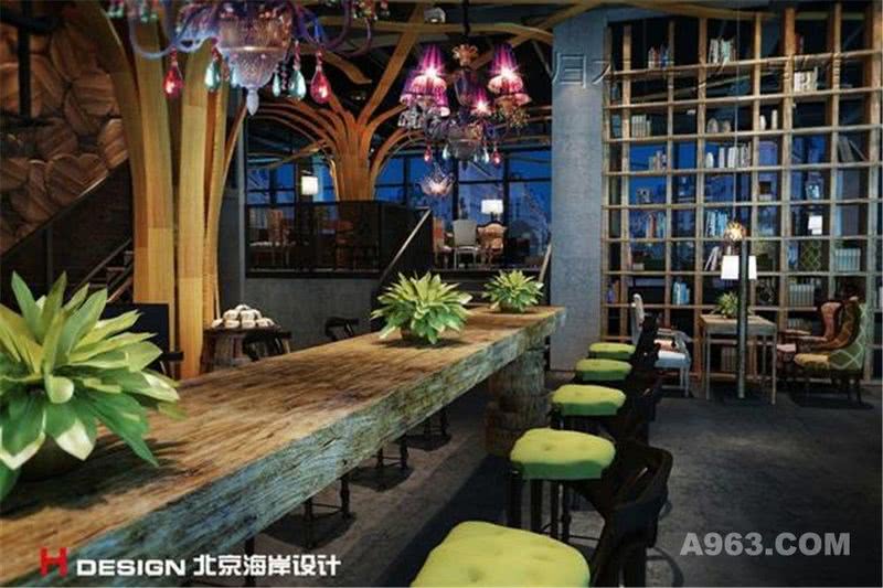 上海some咖啡大华店咖啡厅设计案例—北京海岸设计—产品效果图4