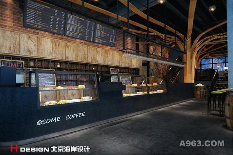 上海some咖啡大华店咖啡厅设计案例—北京海岸设计—产品效果图9