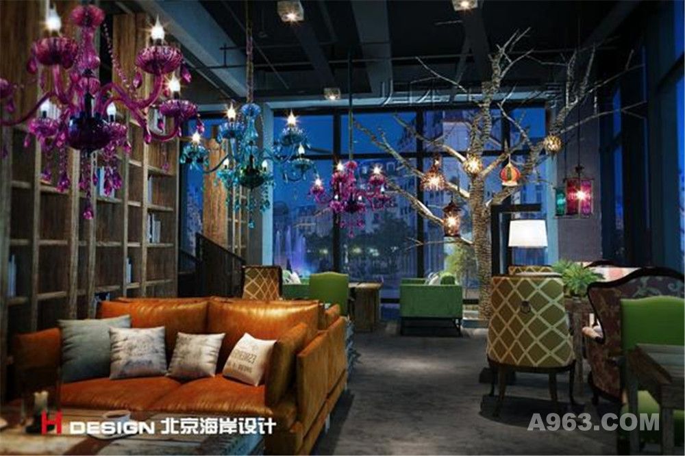 上海some咖啡大华店咖啡厅设计案例—北京海岸设计—产品效果图10