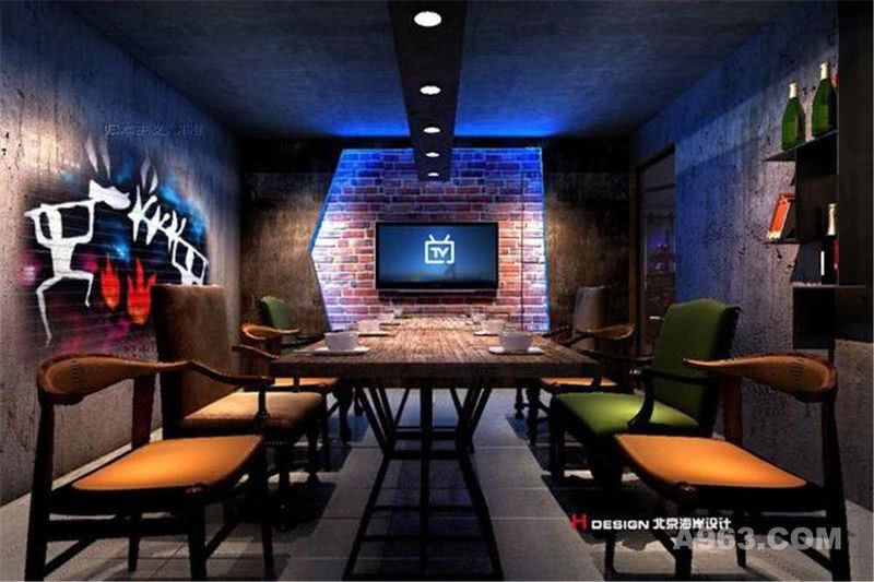 北京火动力烧烤店设计案例—北京海岸设计—餐饮设计成品案例展示图片3
