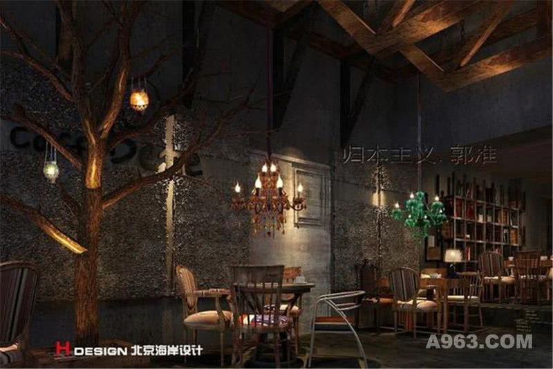 北京咖啡陪你悠唐店设计案例—北京海岸设计案例室内成品展示图片