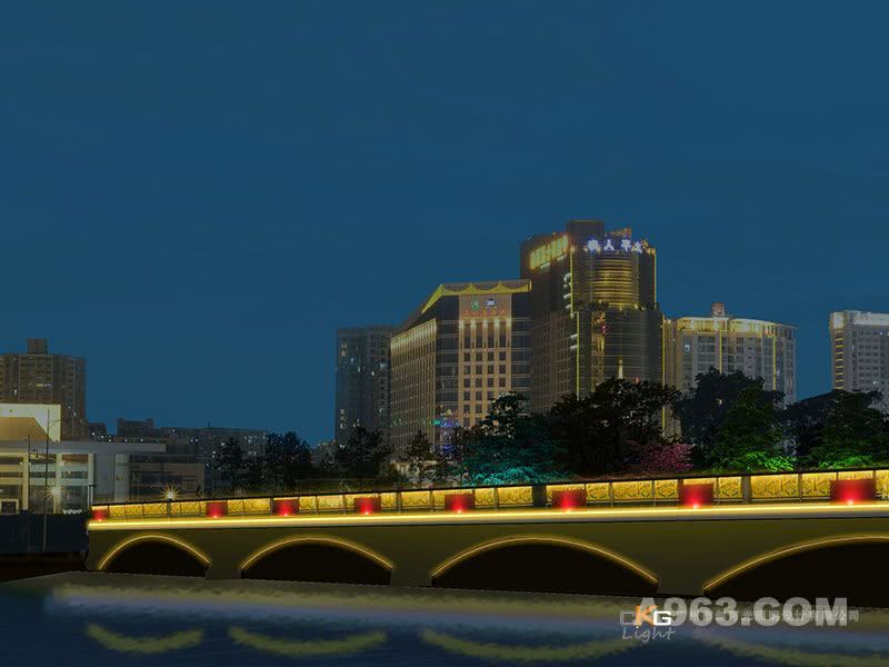 连南瑶族自治县 南门大桥夜景灯光设计,桥梁亮化设计，旅游灯光，特色小镇夜景，山体亮化