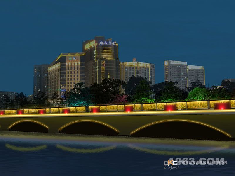 连南瑶族自治县 南门大桥夜景灯光设计,桥梁亮化设计，旅游灯光，特色小镇夜景，山体亮化