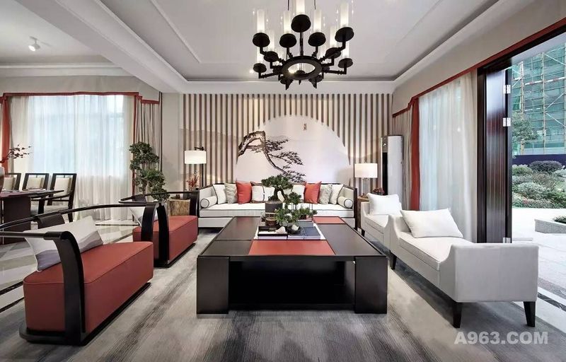 别墅装修中式风格设计案例展示，上海腾龙别墅设计作品，欢迎品鉴